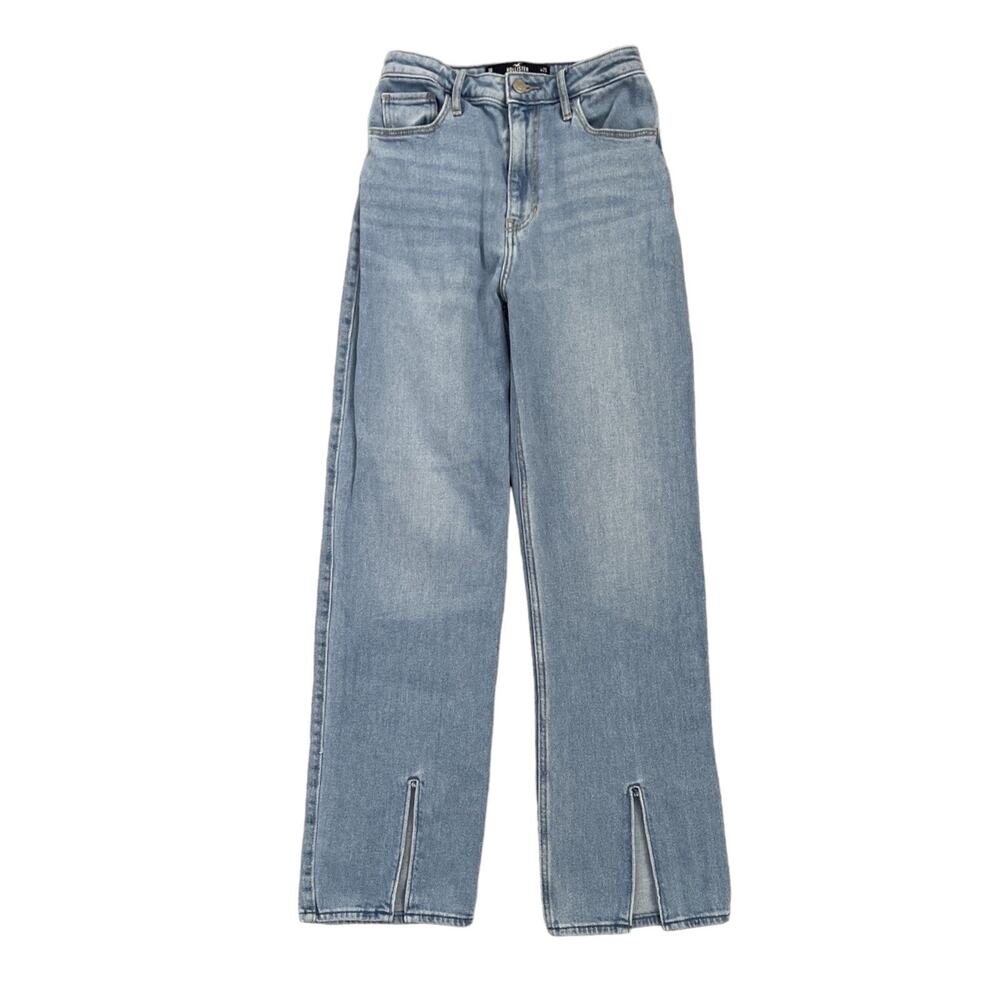 Hollister Ultra High Rise Dad Jean Vintage Stretch Light Wash Size 15 Waist 34"
